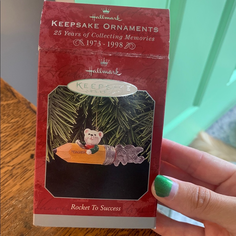 Hallmark Keepsake “ Teacher - Rocket to Success” Ornament made in 1998 - Picture 6 of 7